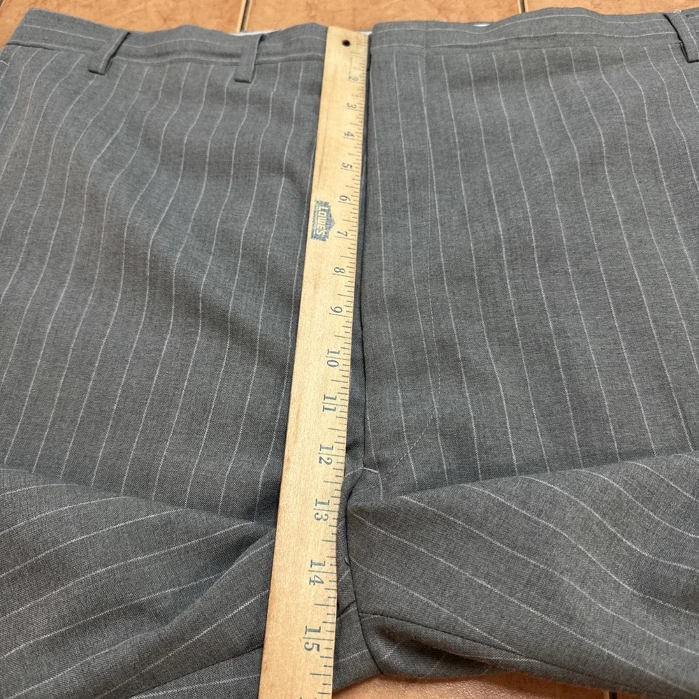 Bruce Douglass 2 Pc Suit Jacket 50XL BIG TALL Pants 44 x 34 Green Pin Stripe VTG